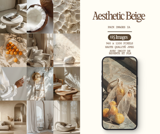 Pack d'images IA : Aesthetic Beige